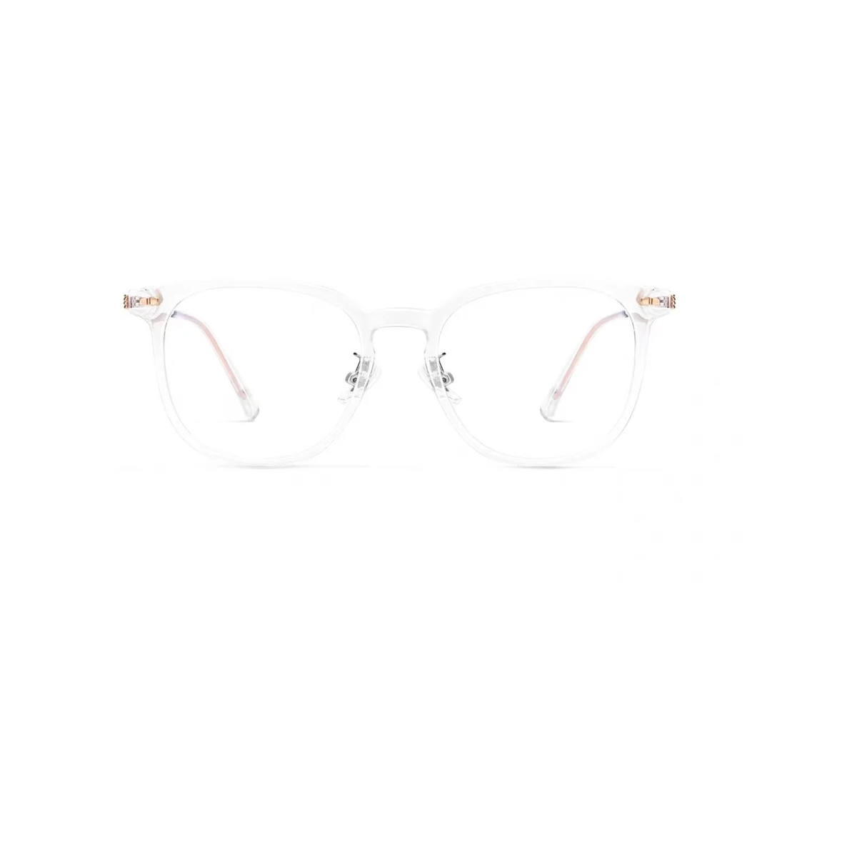Crystal White eyeglass frame, front product view