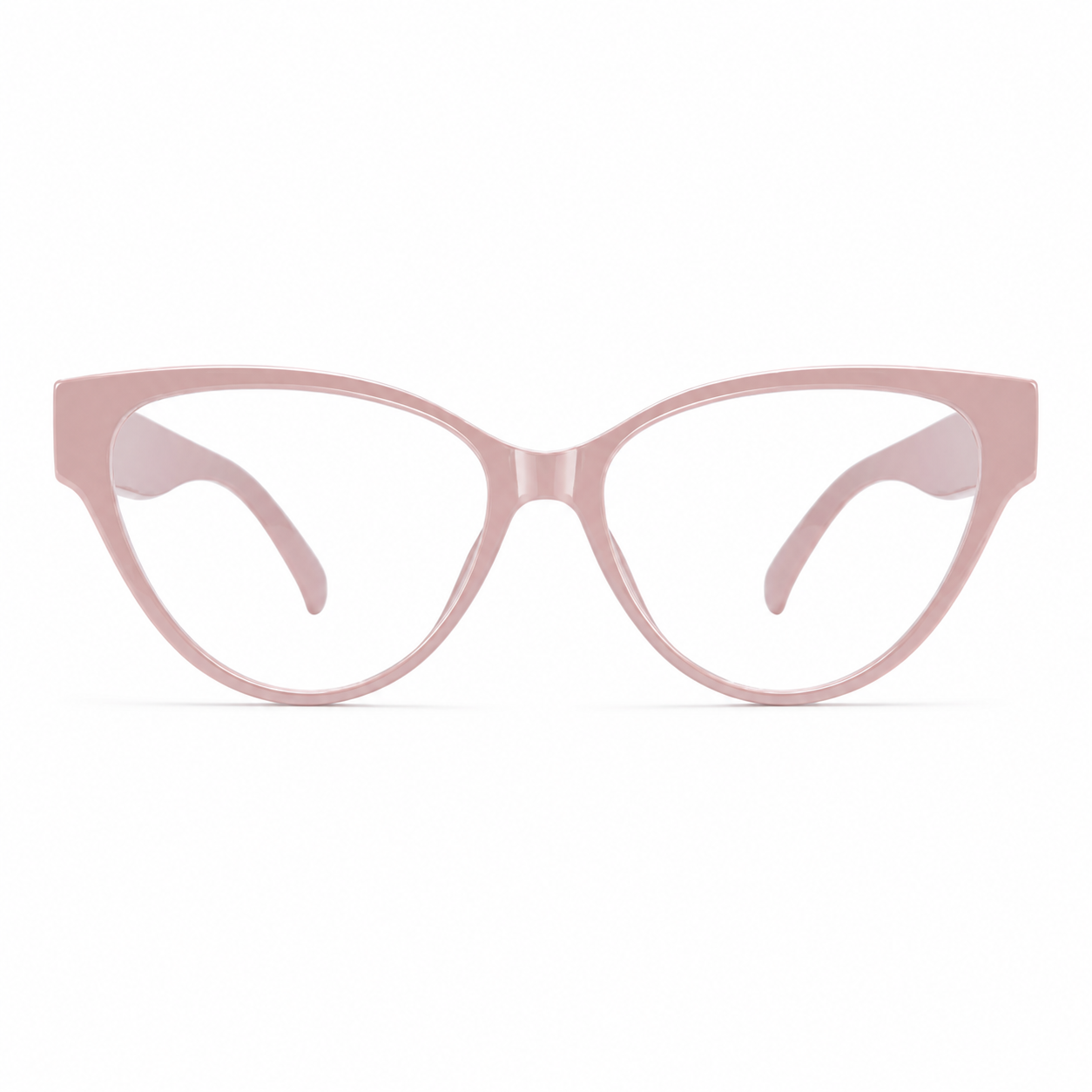 Dusty Pink eyeglass frame, front product view