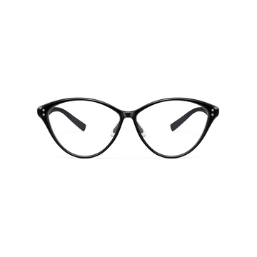 Glossy Black eyeglass frame, front product view