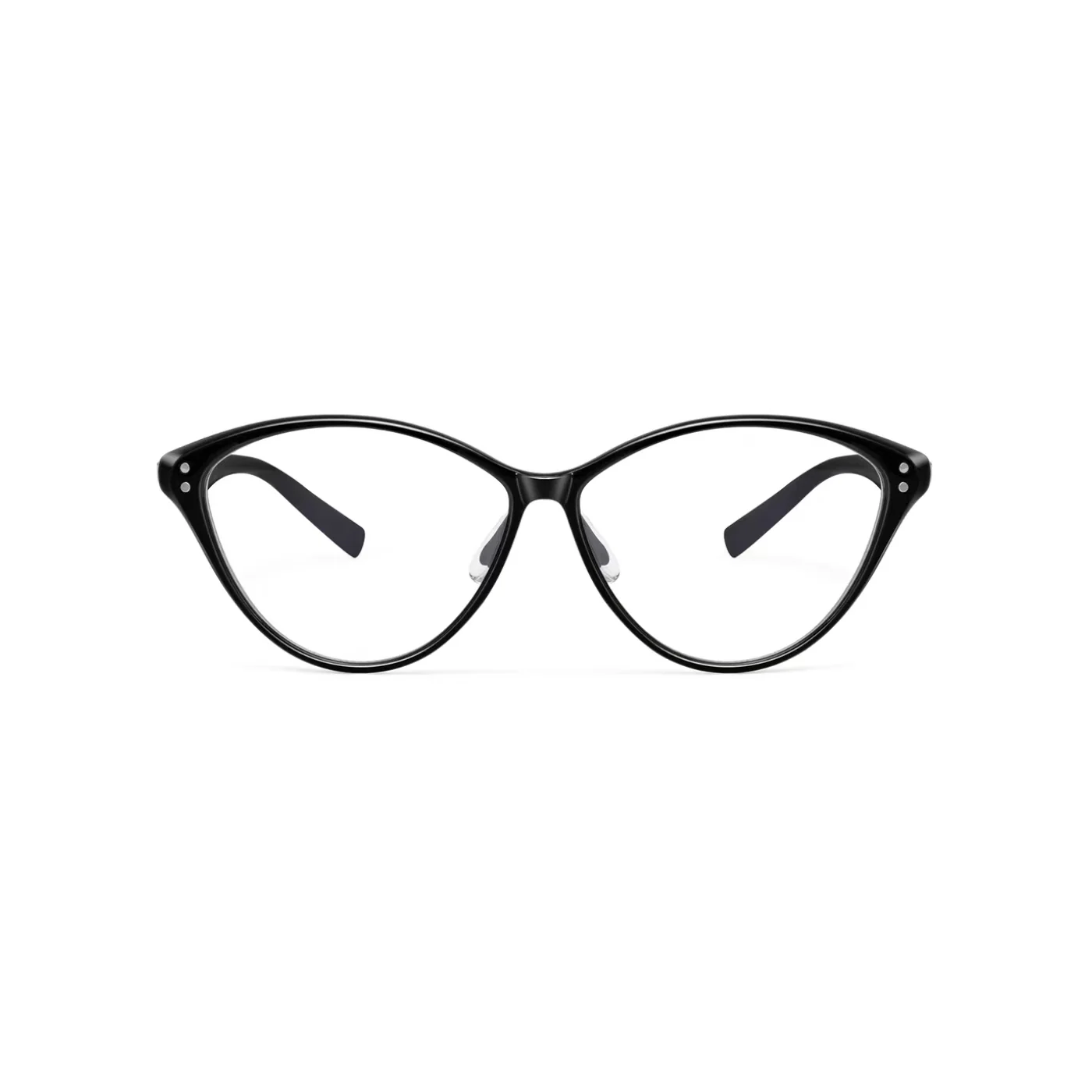 Glossy Black eyeglass frame, front product view