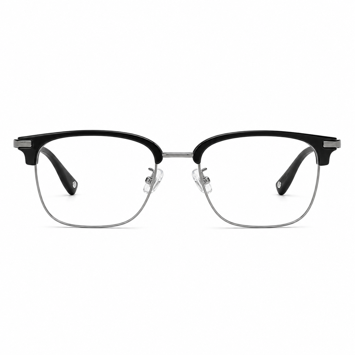 Black/Gunmetal eyeglass frame, front product view
