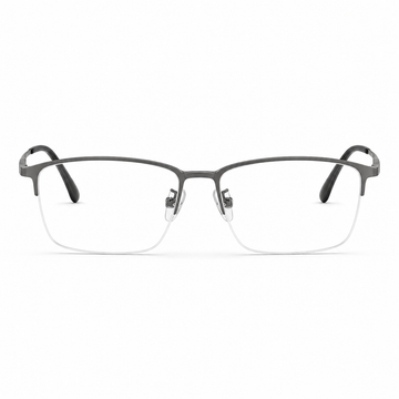 Gunmetal eyeglass frame, front product view