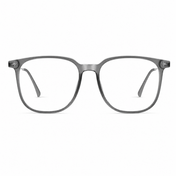 Silver Gray eyeglass frame, front product view