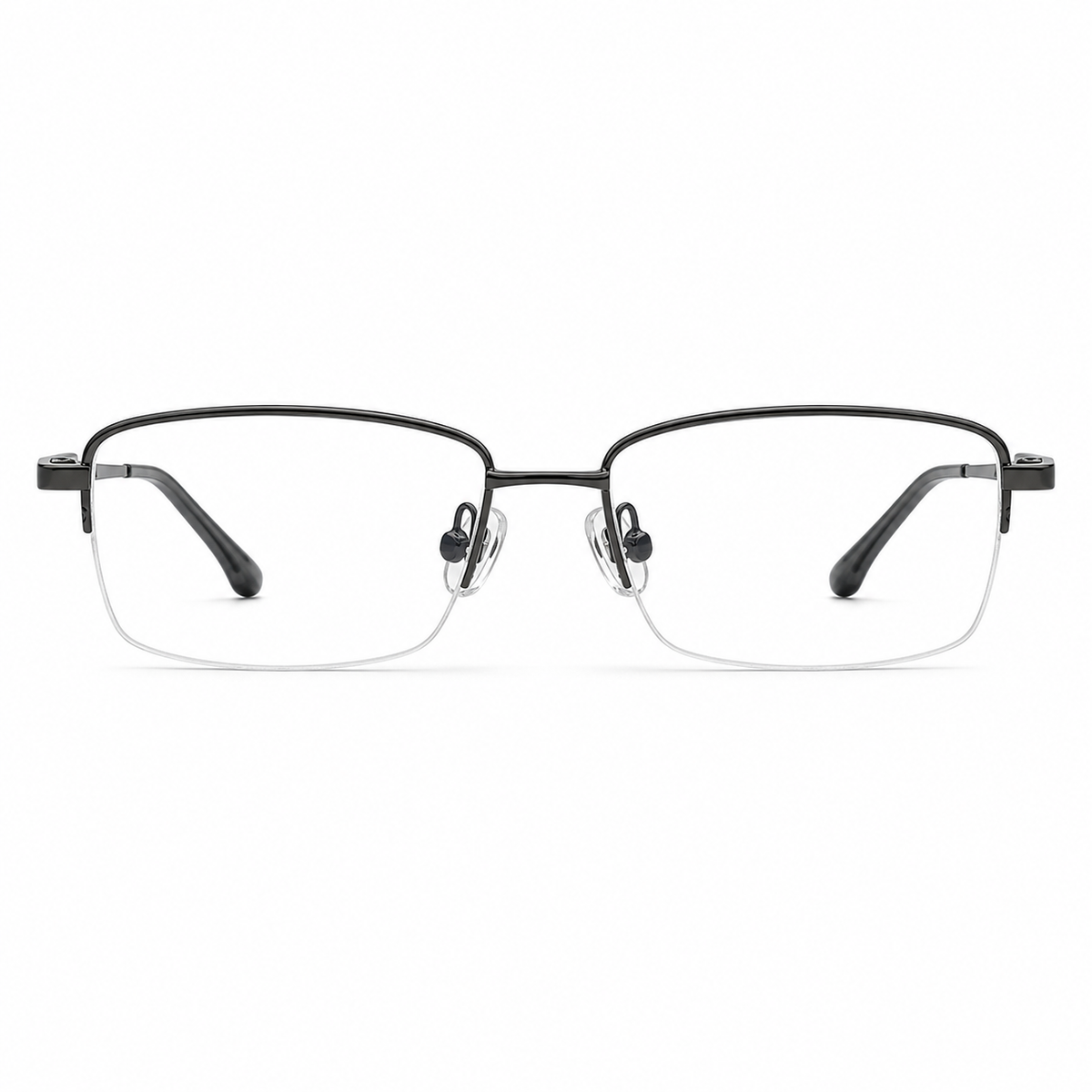 Gunmetal eyeglass frame, front product view
