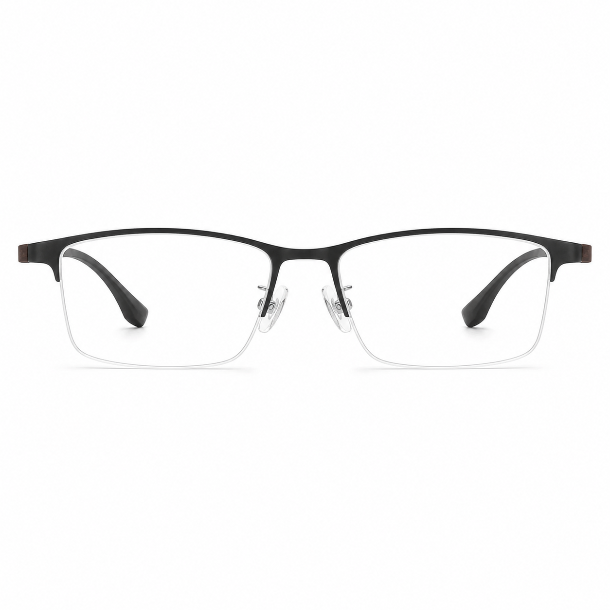 Gunmetal eyeglass frame, front product view