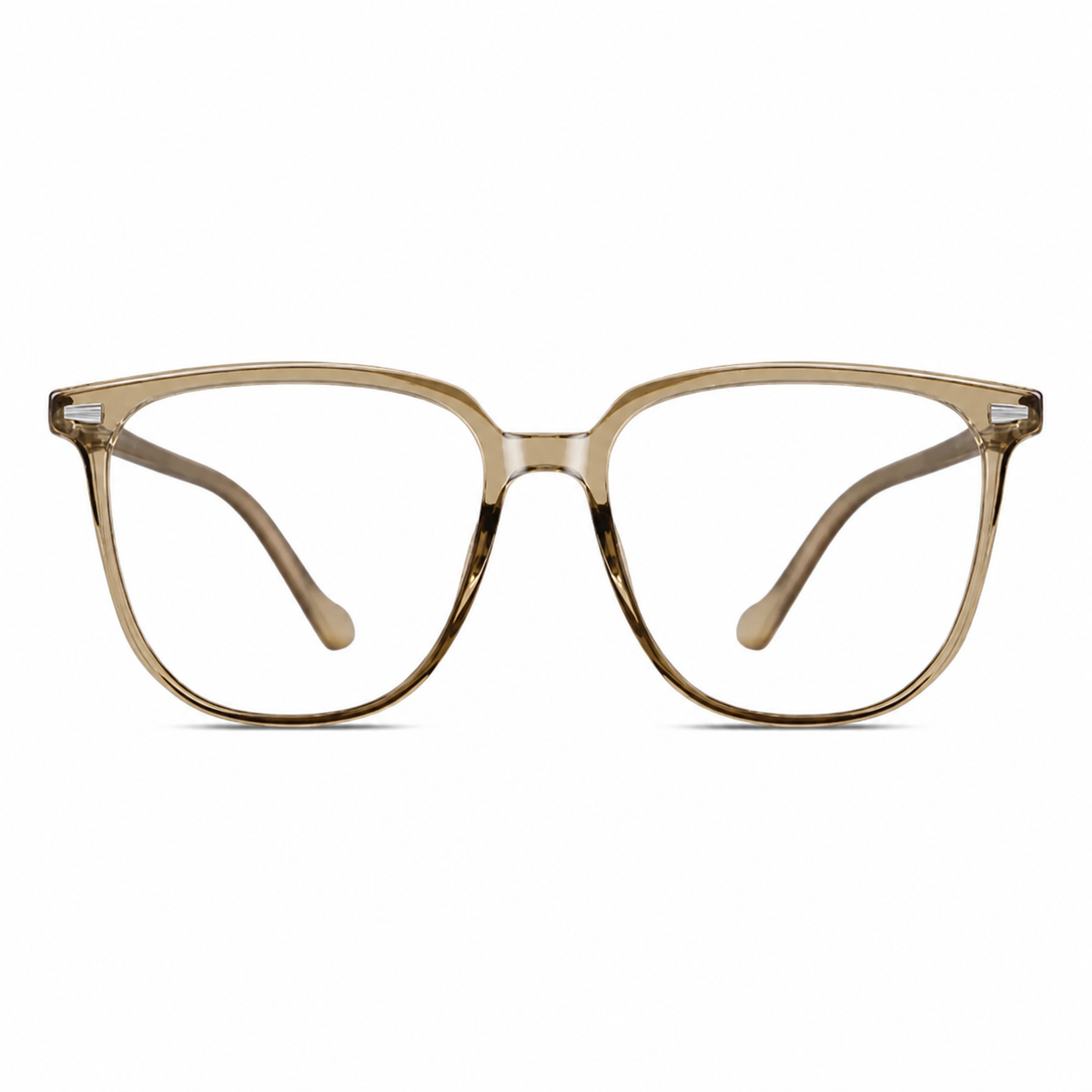 Amber Brown eyeglass frame, front product view
