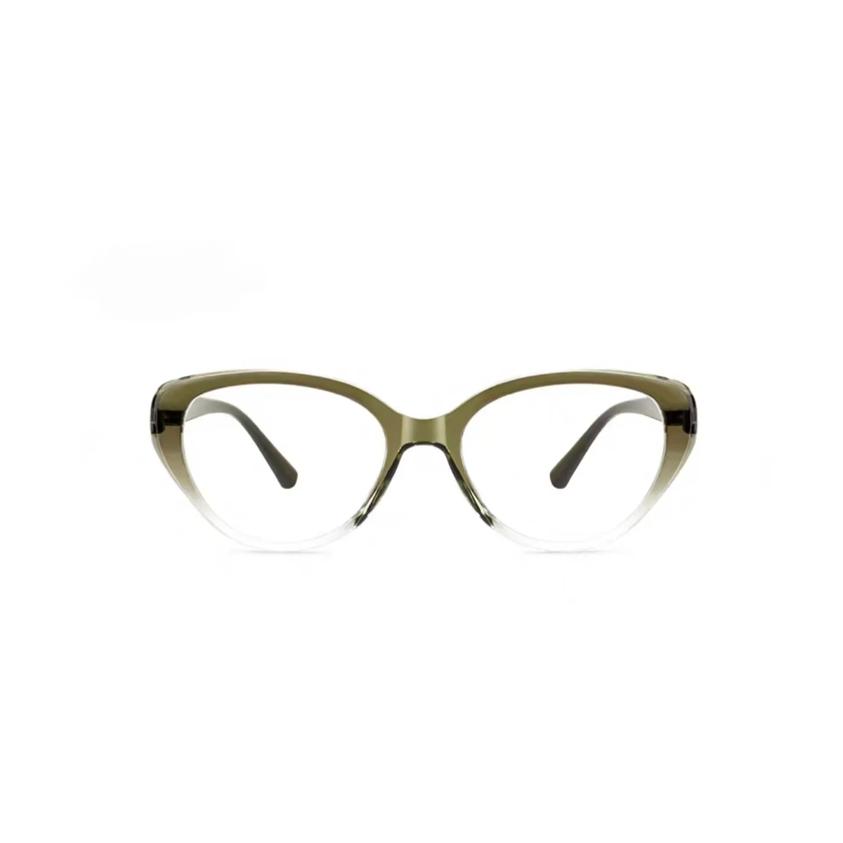 Olive Green eyeglass frame, front product view