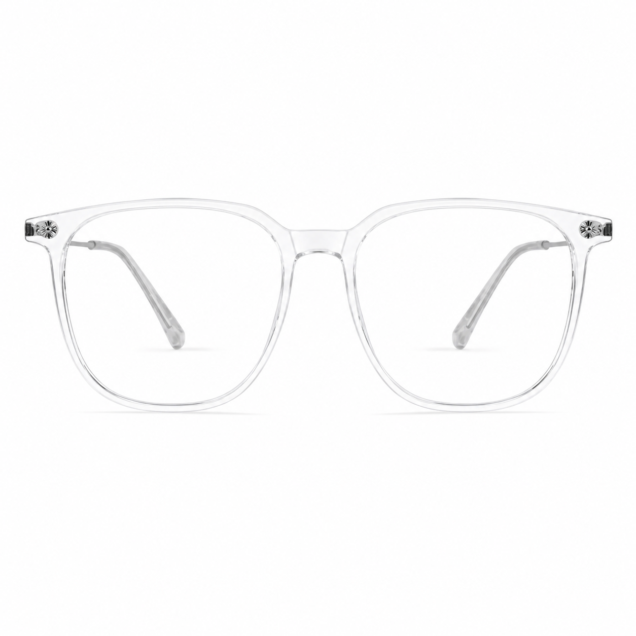 Silver Crystal eyeglass frame, front product view