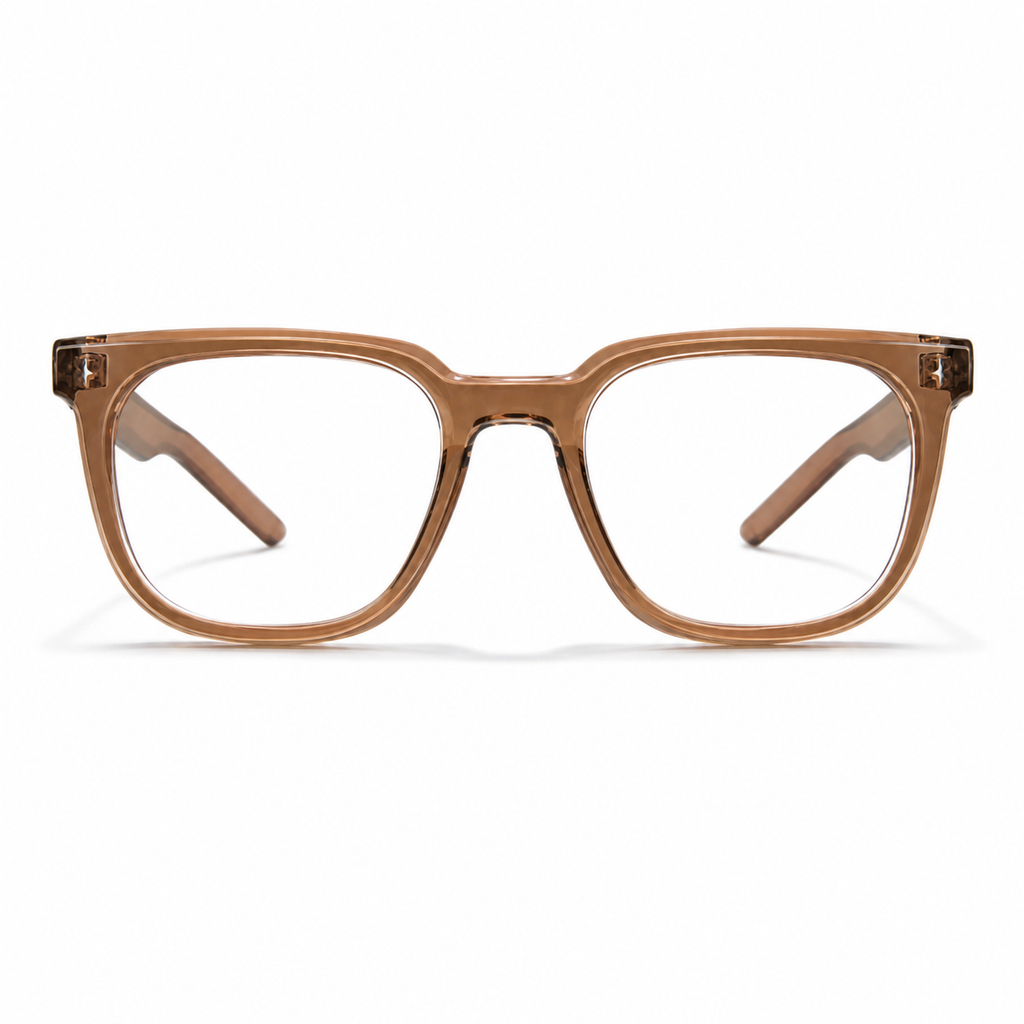 Crystal Brown eyeglass frame, front product view