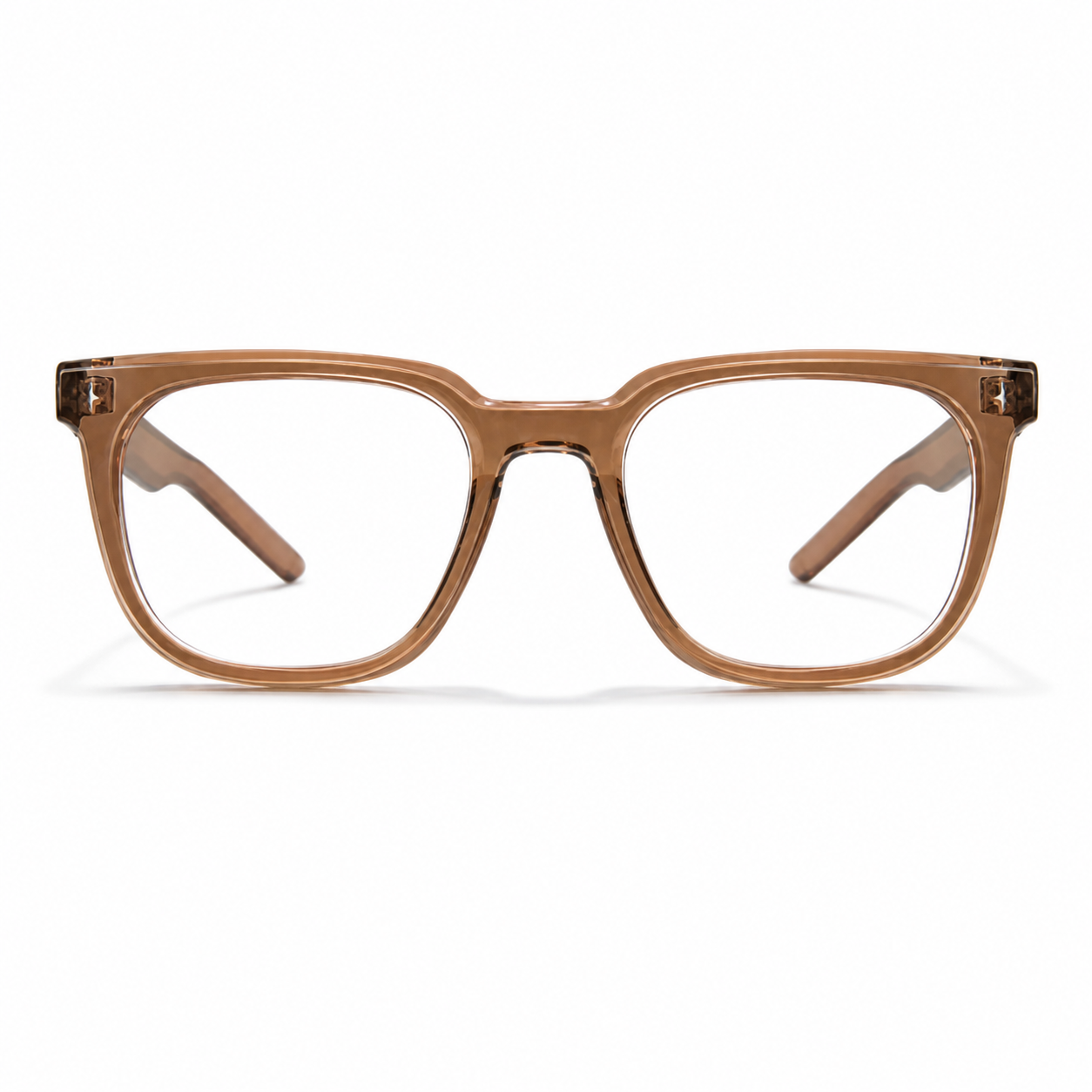 Crystal Brown eyeglass frame, front product view