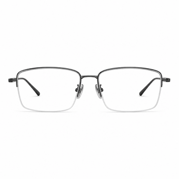 Gunmetal eyeglass frame, front product view