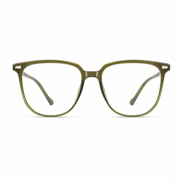 Olive Green eyeglass frame, front product view
