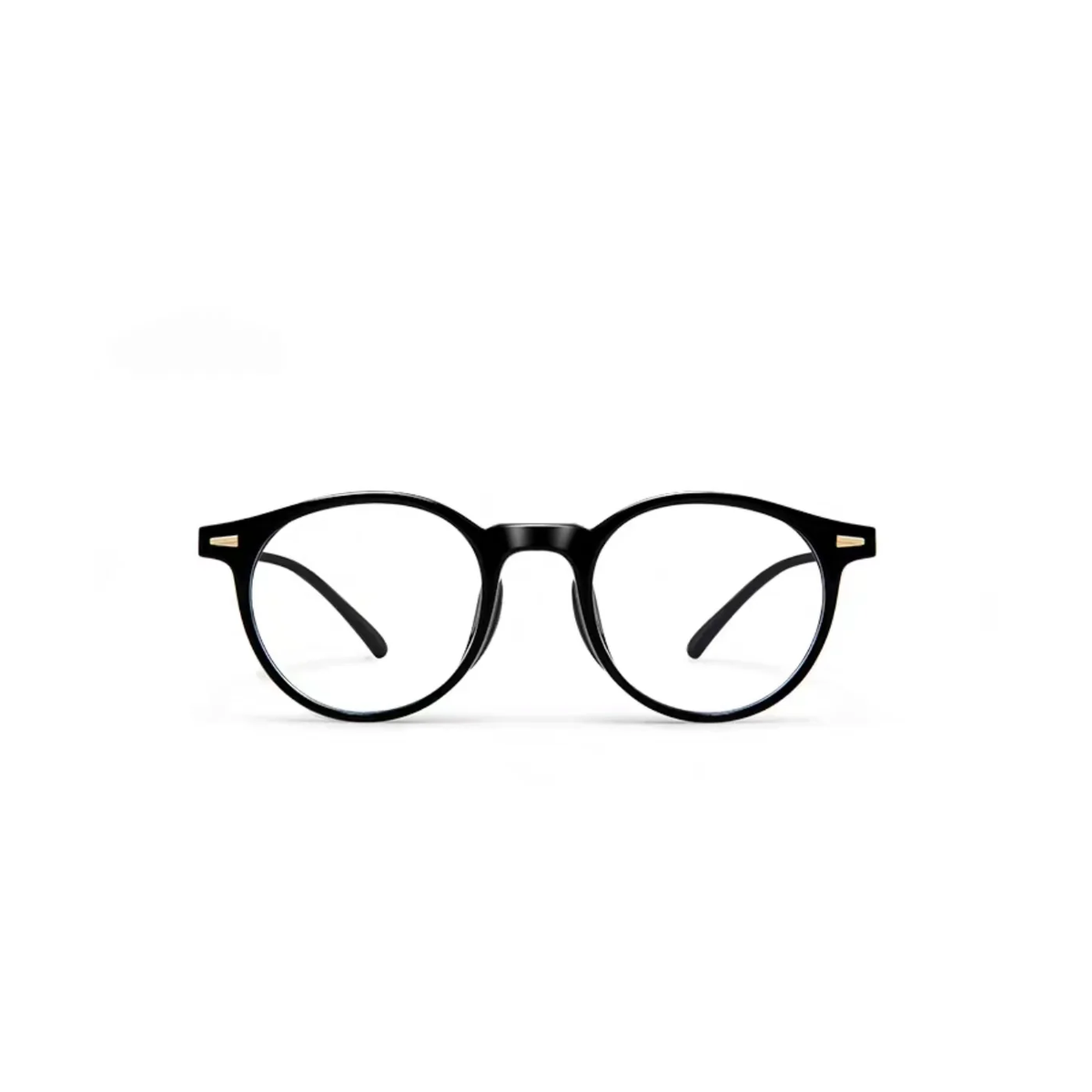 Glossy Black eyeglass frame, front product view