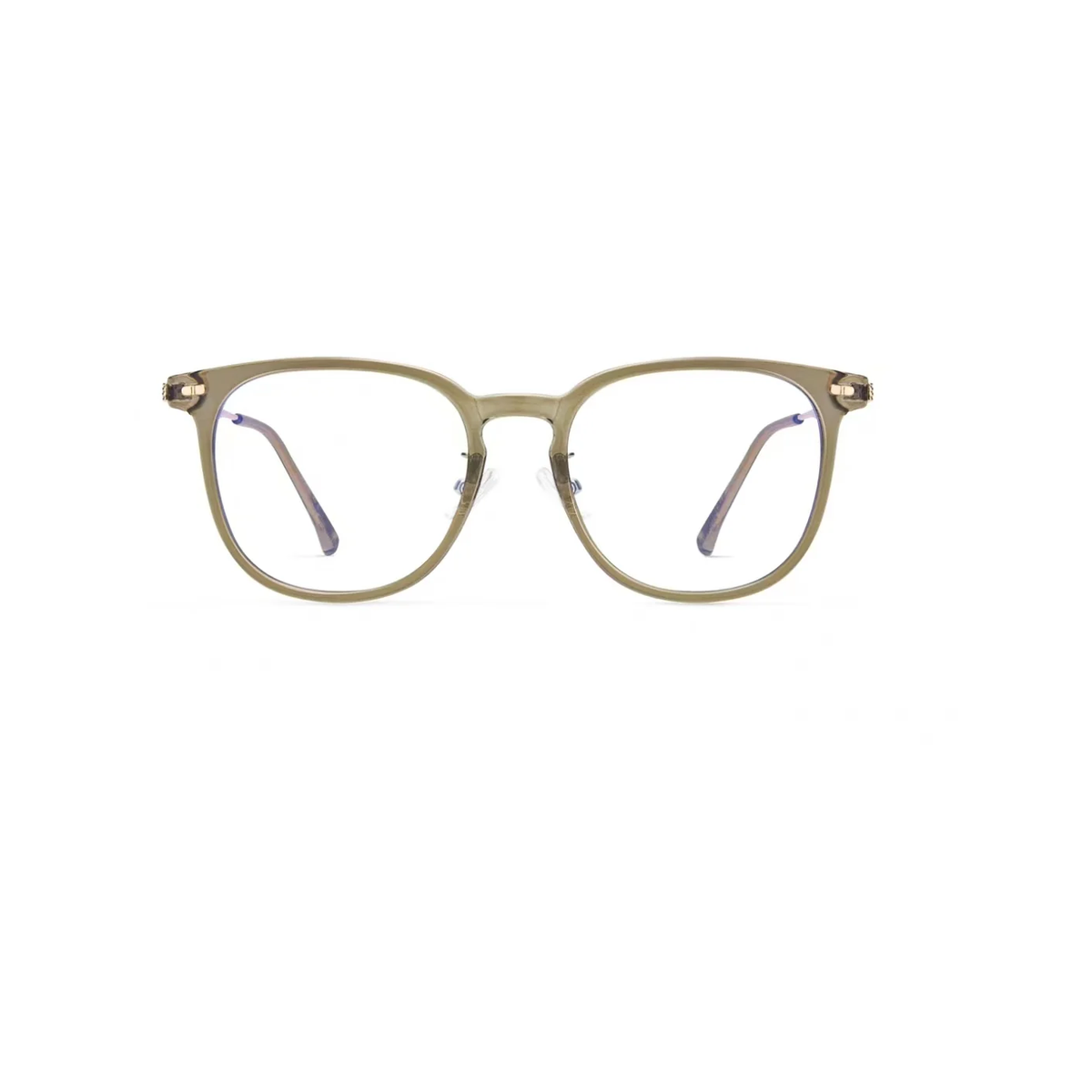 Amber Brown eyeglass frame, front product view