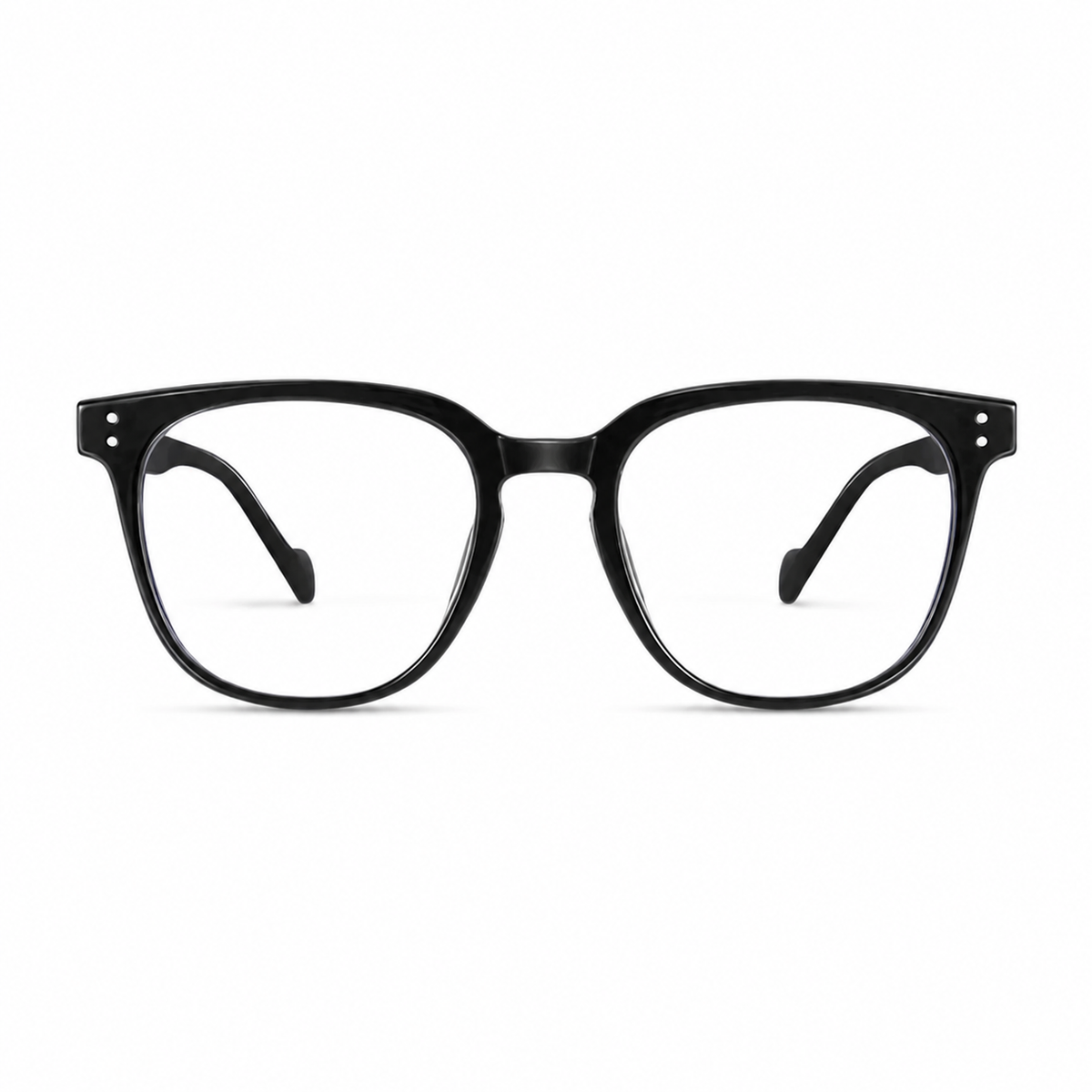 Black eyeglass frame, front product view