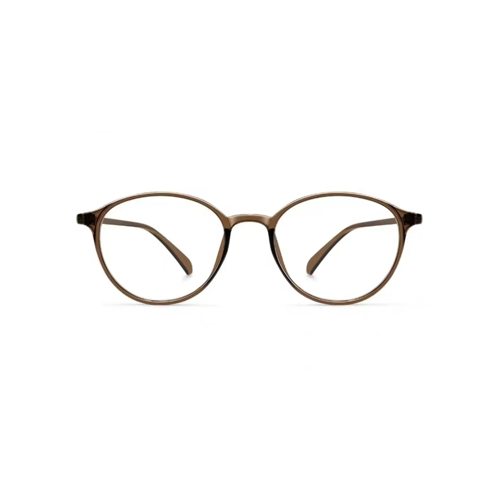 Cool Tea Brown eyeglass frame, front product view