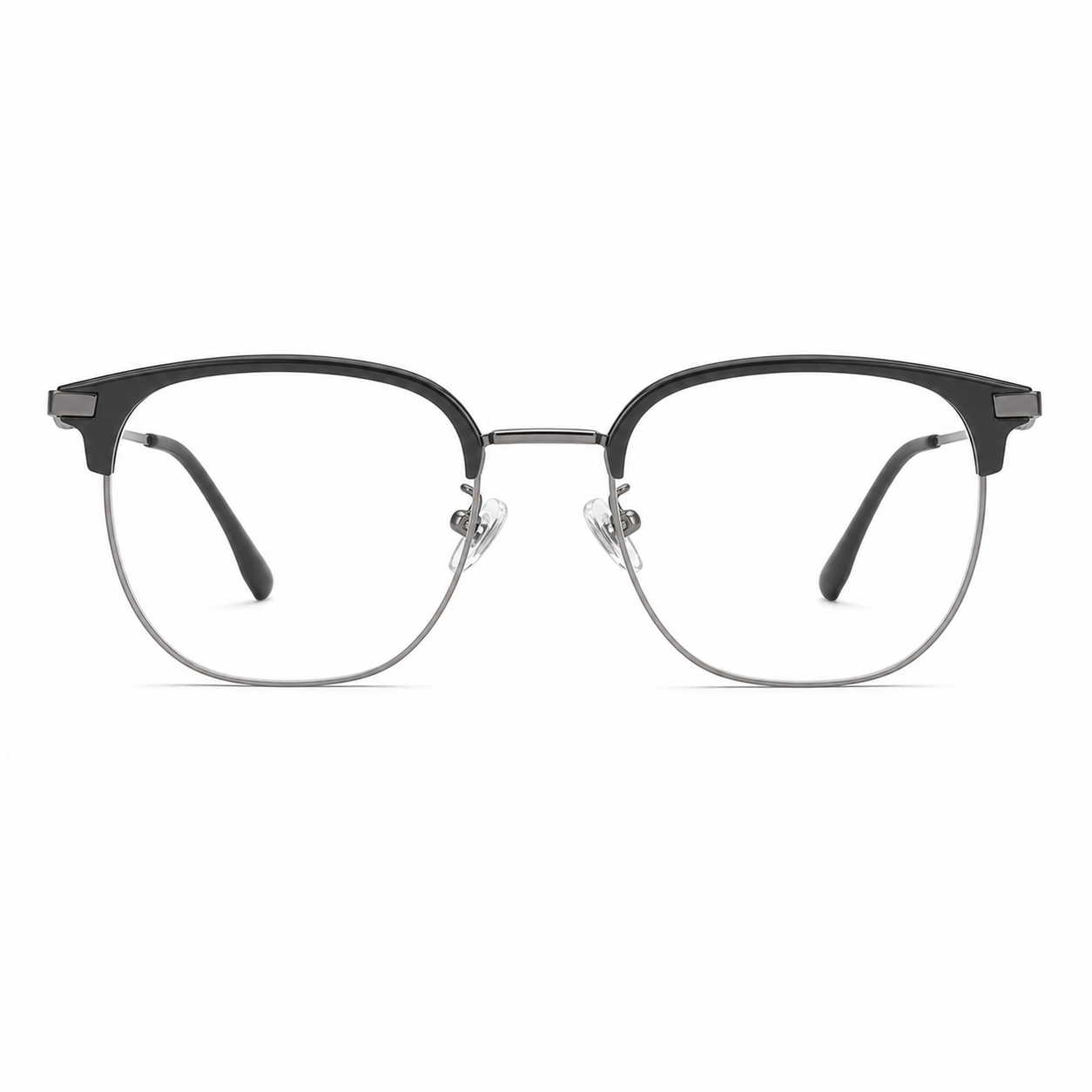 Black/Gunmetal eyeglass frame, front product view