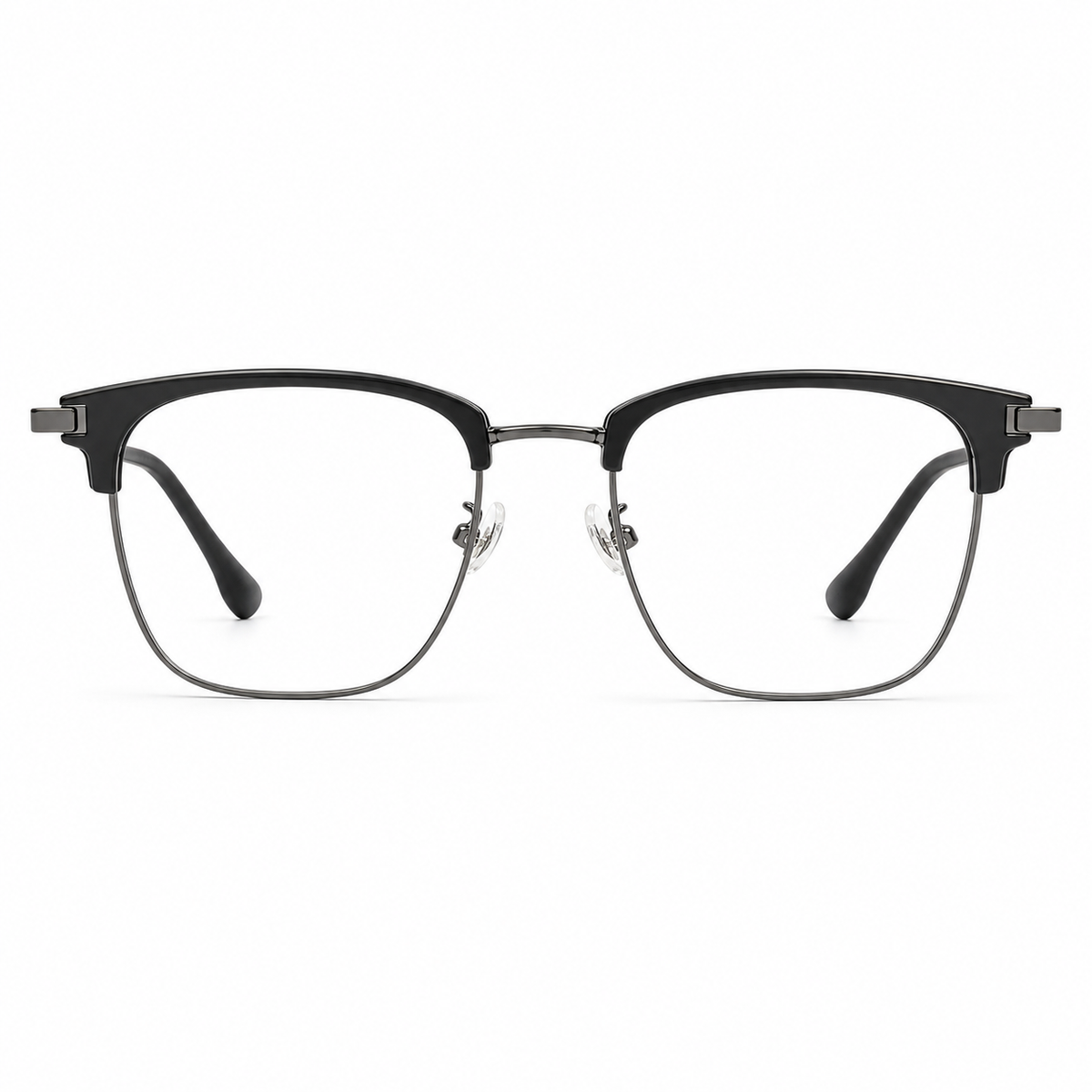 Black/Gunmetal eyeglass frame, front product view