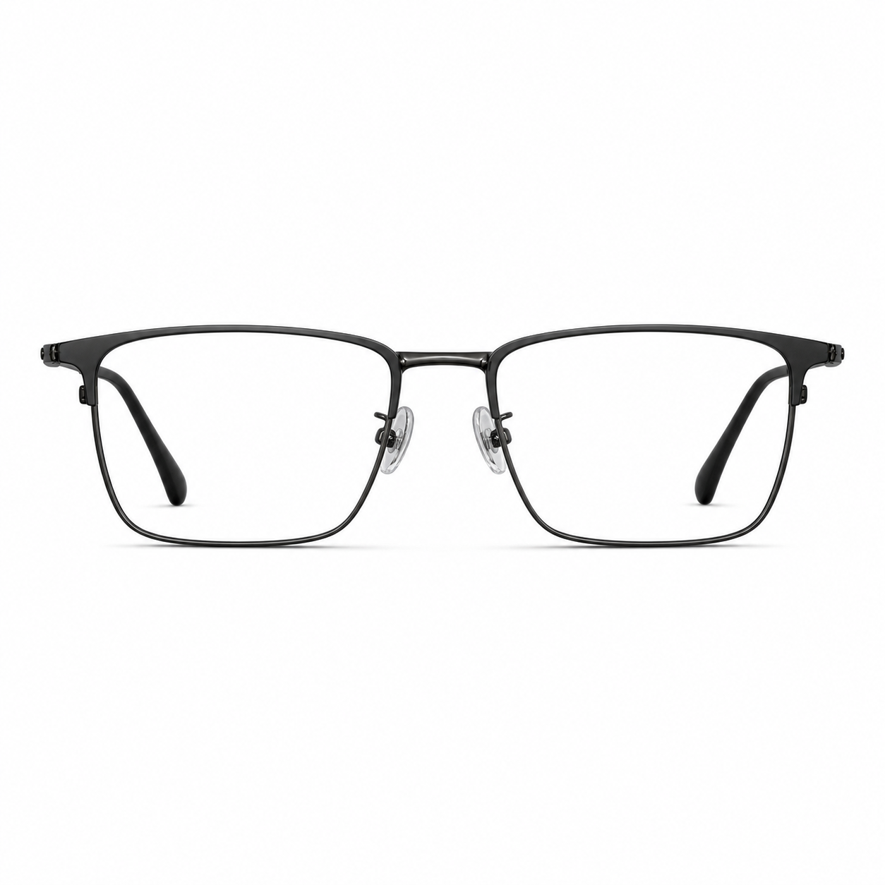 Black/Gunmetal eyeglass frame, front product view