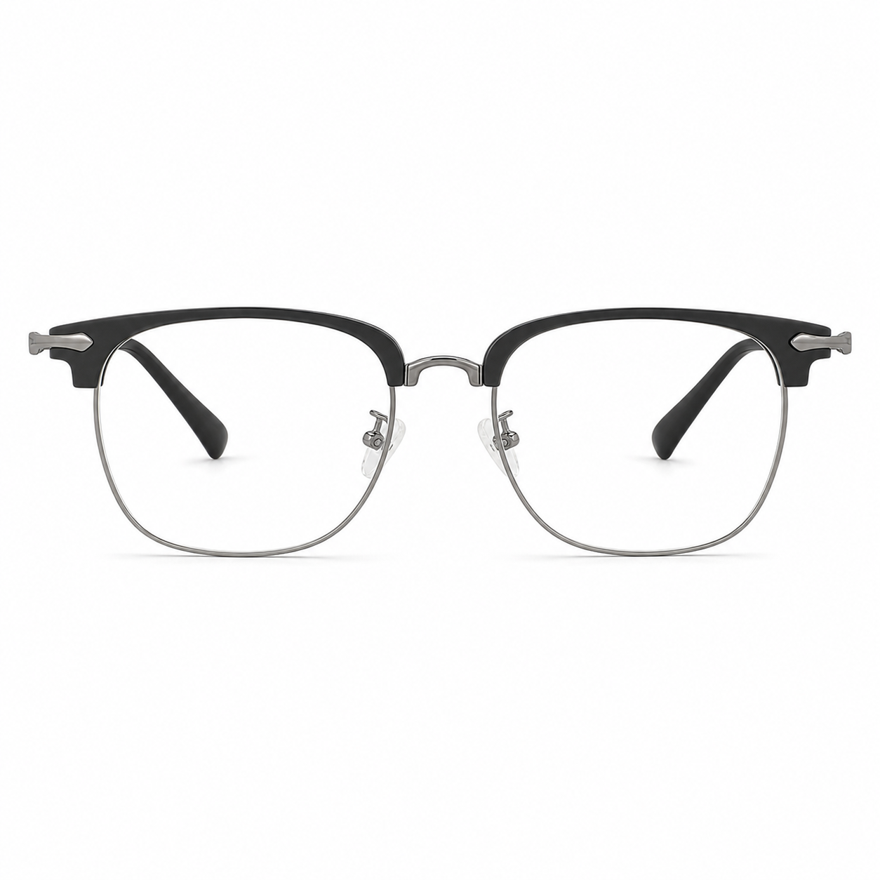 Black/Gunmetal eyeglass frame, front product view
