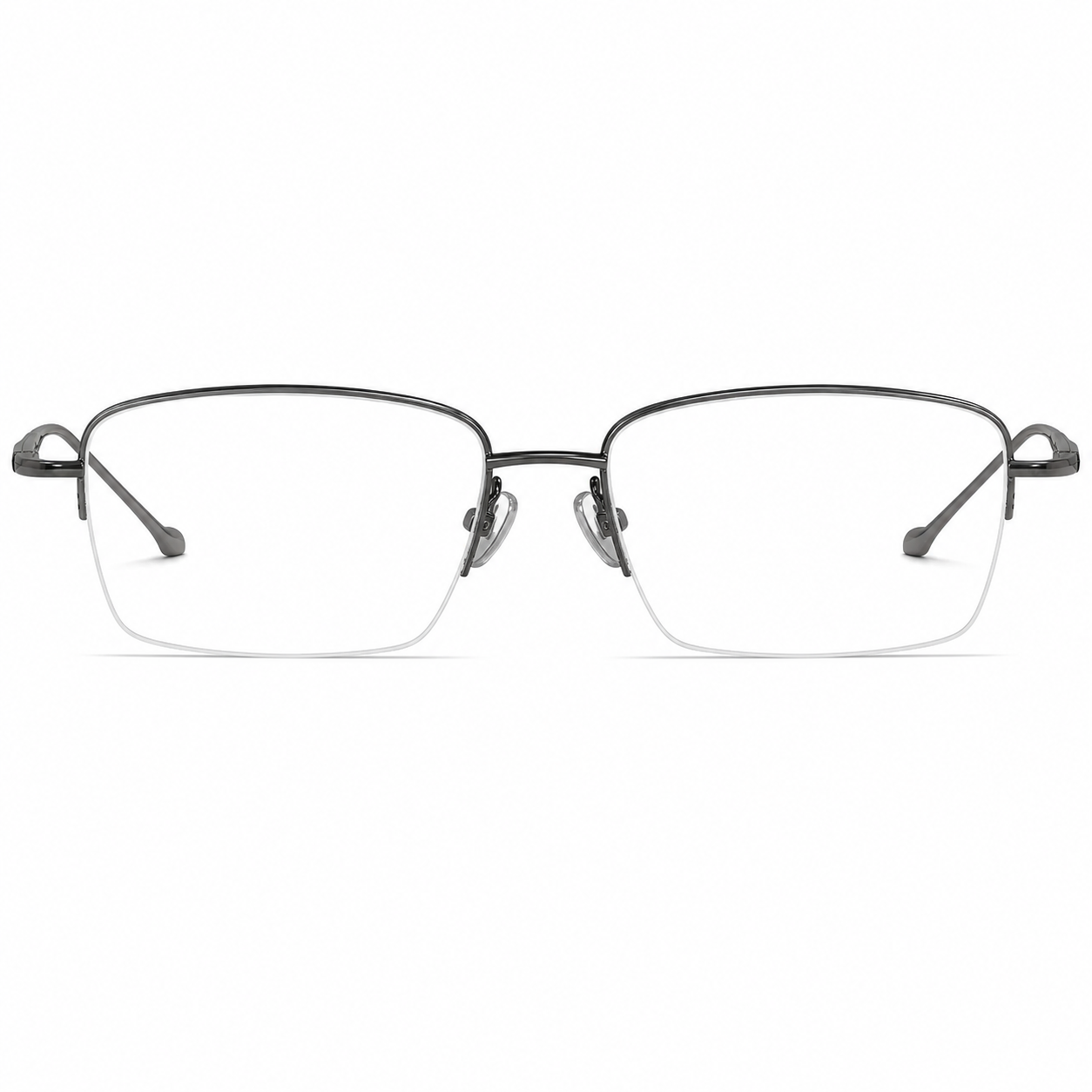 Gunmetal eyeglass frame, front product view