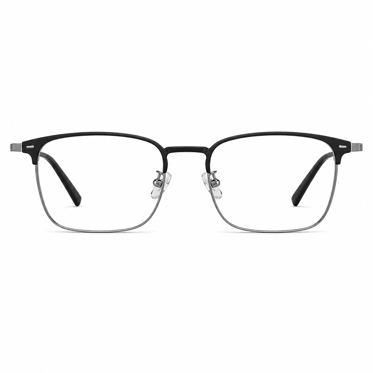 Black/Gunmetal eyeglass frame, front product view