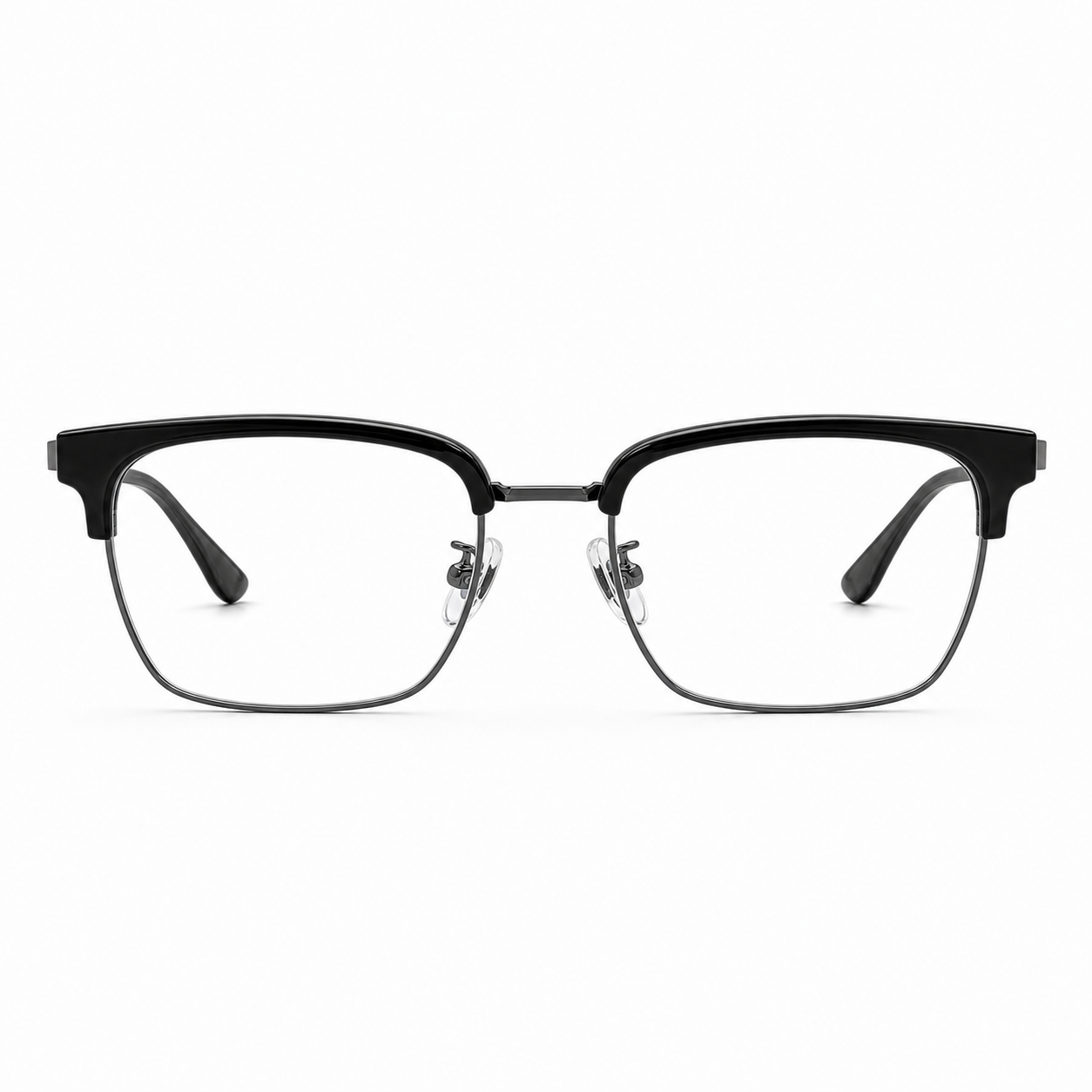 Black/Gunmetal eyeglass frame, front product view