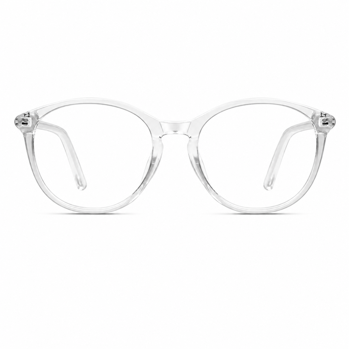Crystal White eyeglass frame, front product view