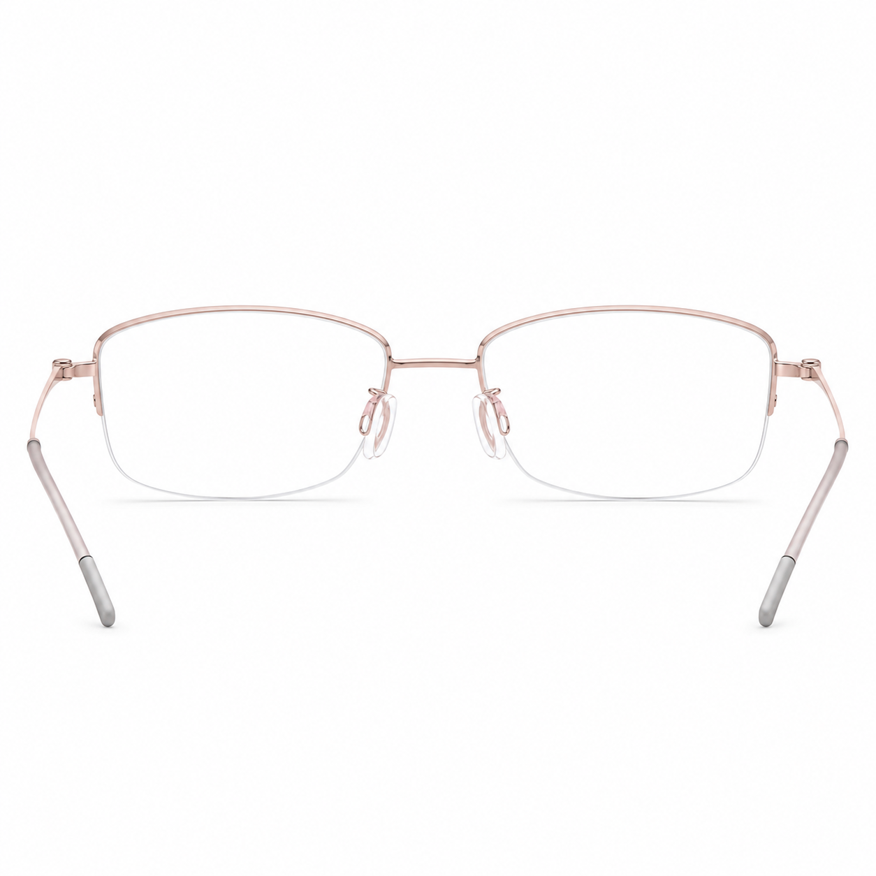 Rose Gold eyeglass frame, front product view