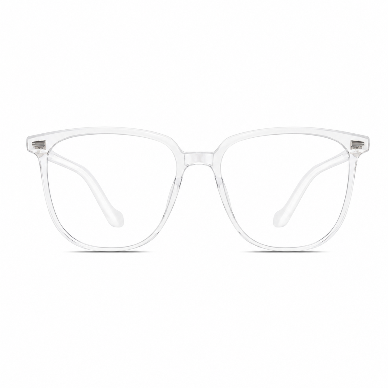 Crystal White eyeglass frame, front product view