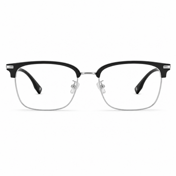 Black/Silver eyeglass frame, front product view