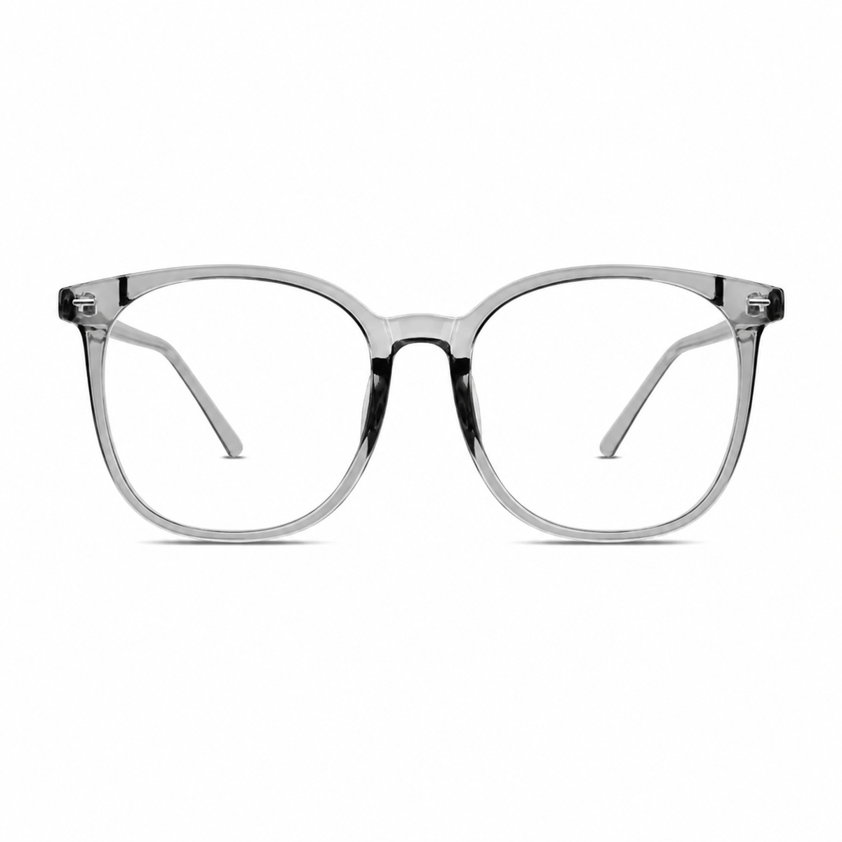 Crystal Gray eyeglass frame, front product view