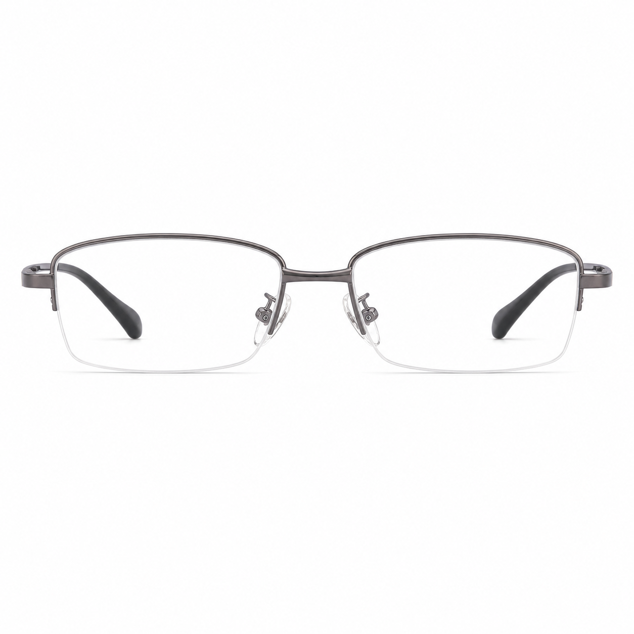 Gunmetal eyeglass frame, front product view