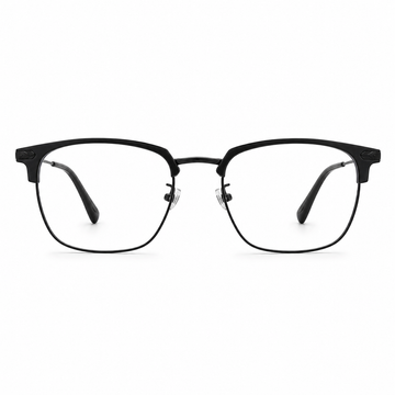 Black eyeglass frame, front product view