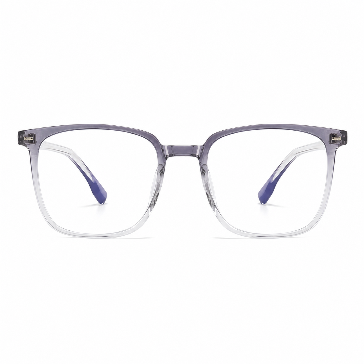 Gray Gradient TR90 ultra-light softly squared full-rim glasses, front product view