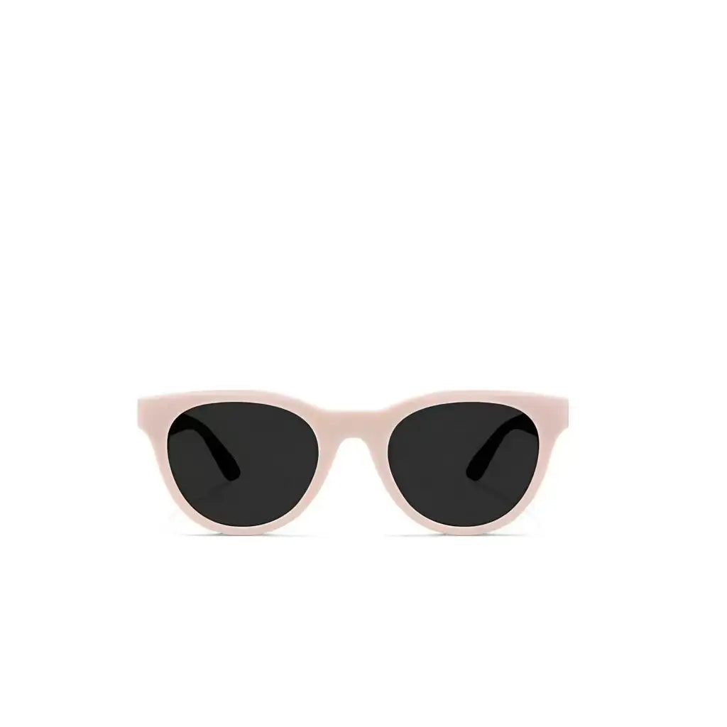 Women’s Dusty Pink full-rim oversized cat-eye sunglasses, straight-on product view