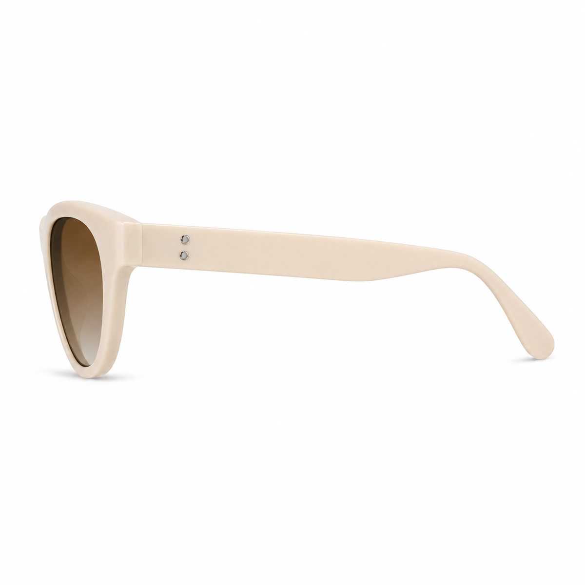 Women’s Ivory full-rim oversized cat-eye sunglasses, side-profile product view