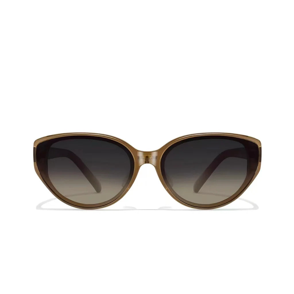 Amber Brown women's cat-eye UV400 sunglasses, front product view