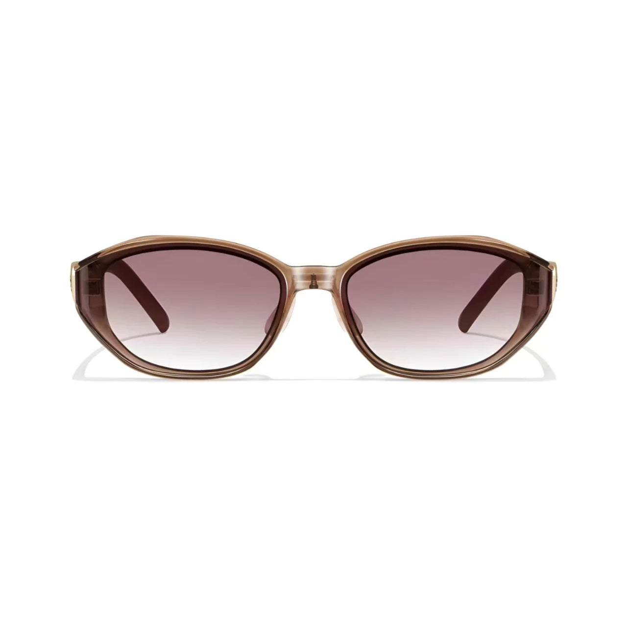 Amber Brown women's vintage cat-eye UV400 sunglasses, front product view