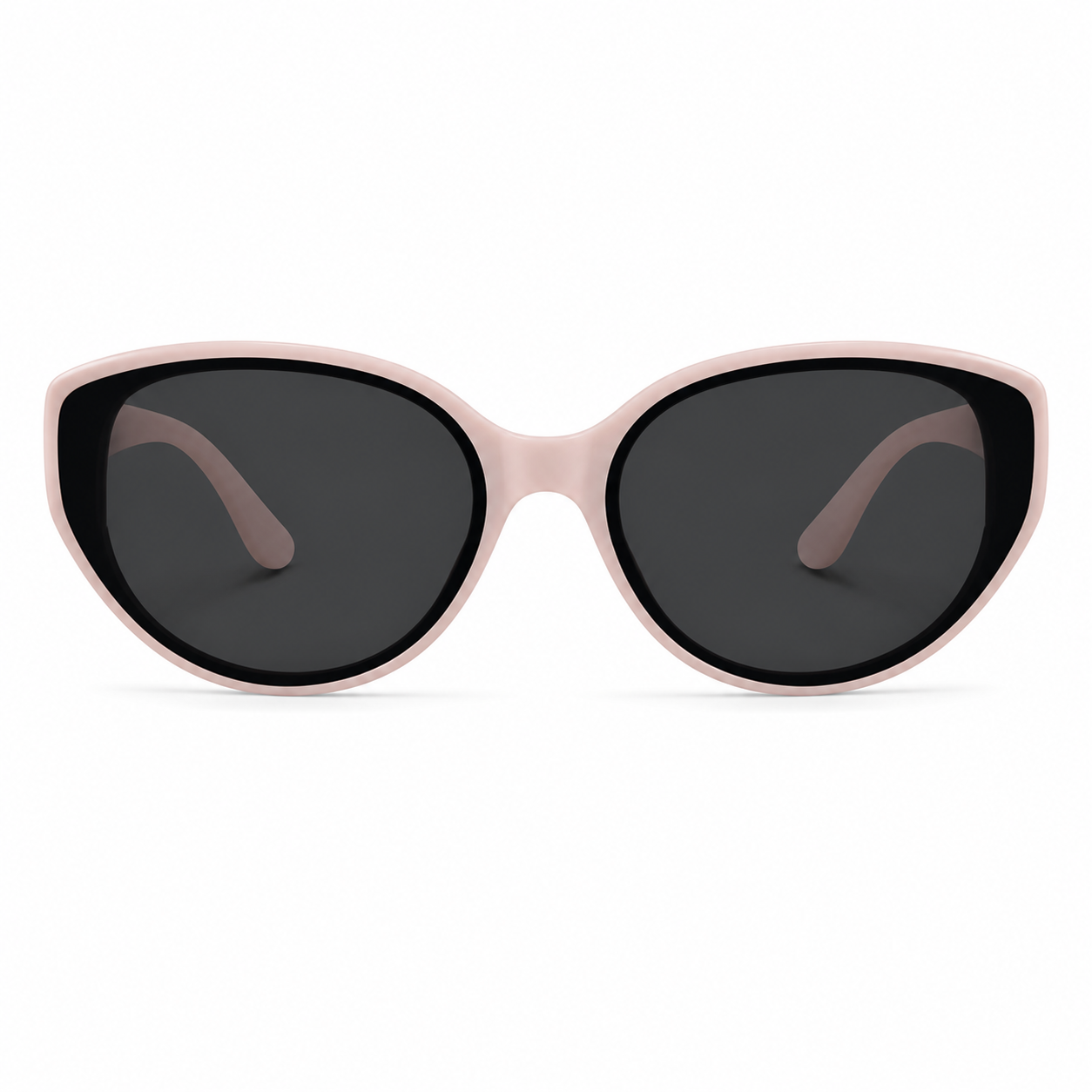 Dusty Pink women's full-rim cat-eye UV sunglasses, front product view