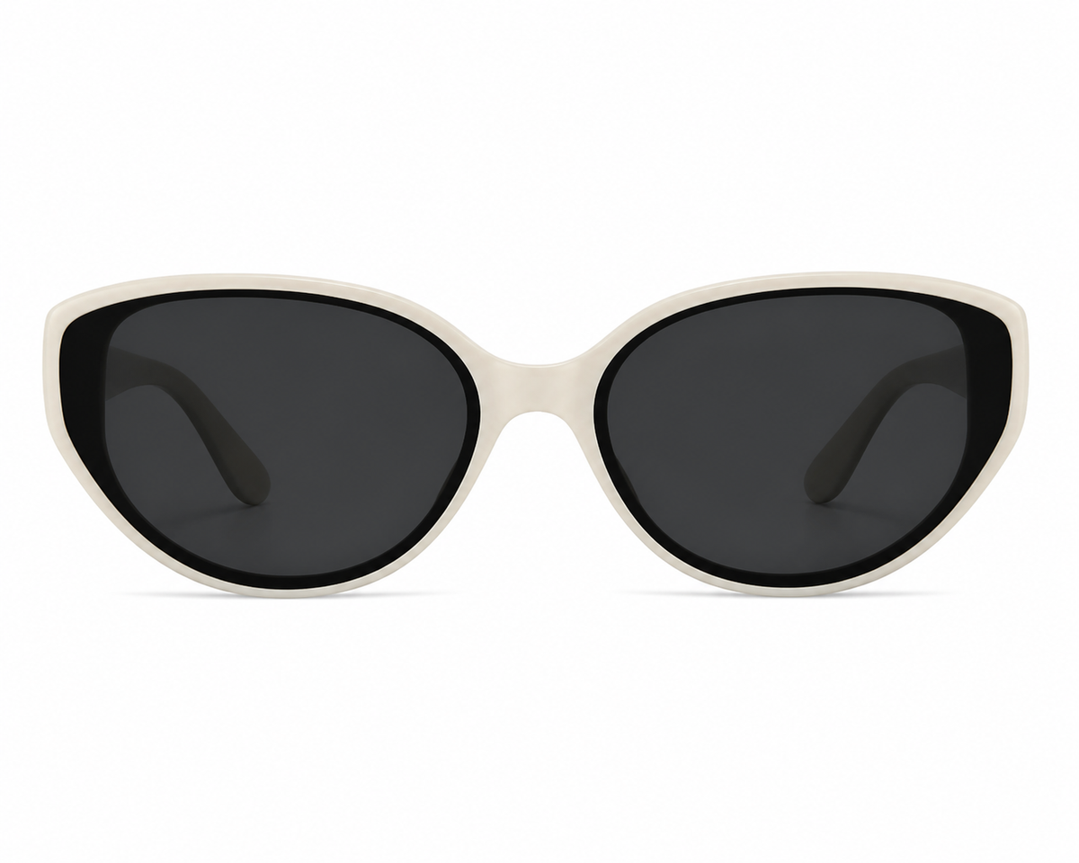 Ivory women's full-rim cat-eye UV sunglasses, front product view