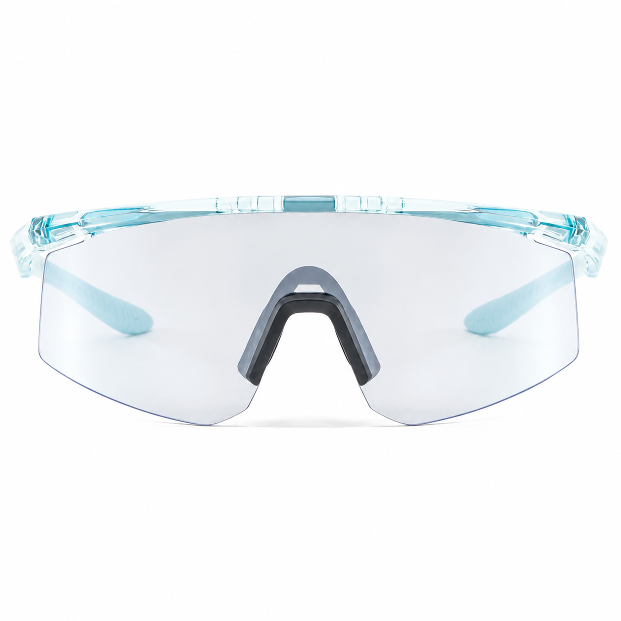 Crystal Blue Unisex TR90 Outdoor Windproof Shield Sunglasses, clean front product view