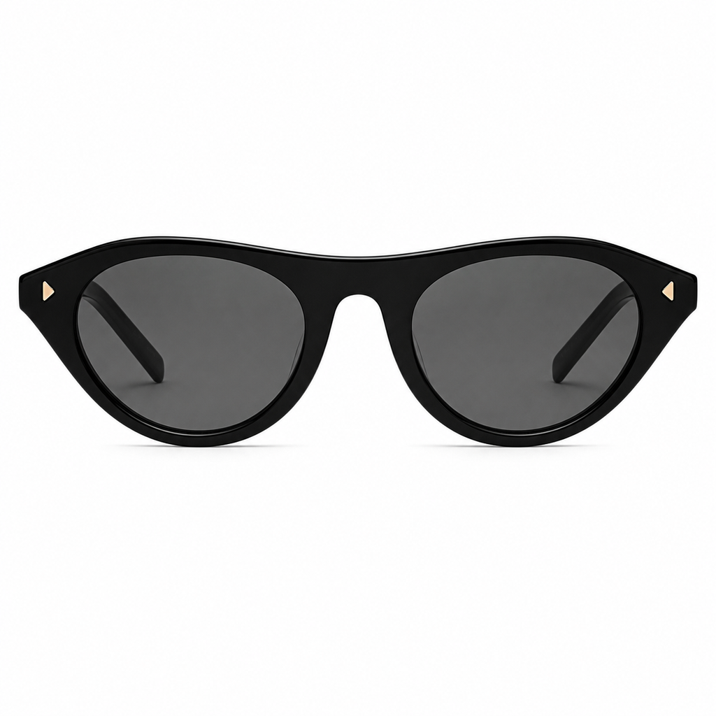 Black Prada Women's Acetate Cat-Eye Sunglasses, clean front product view