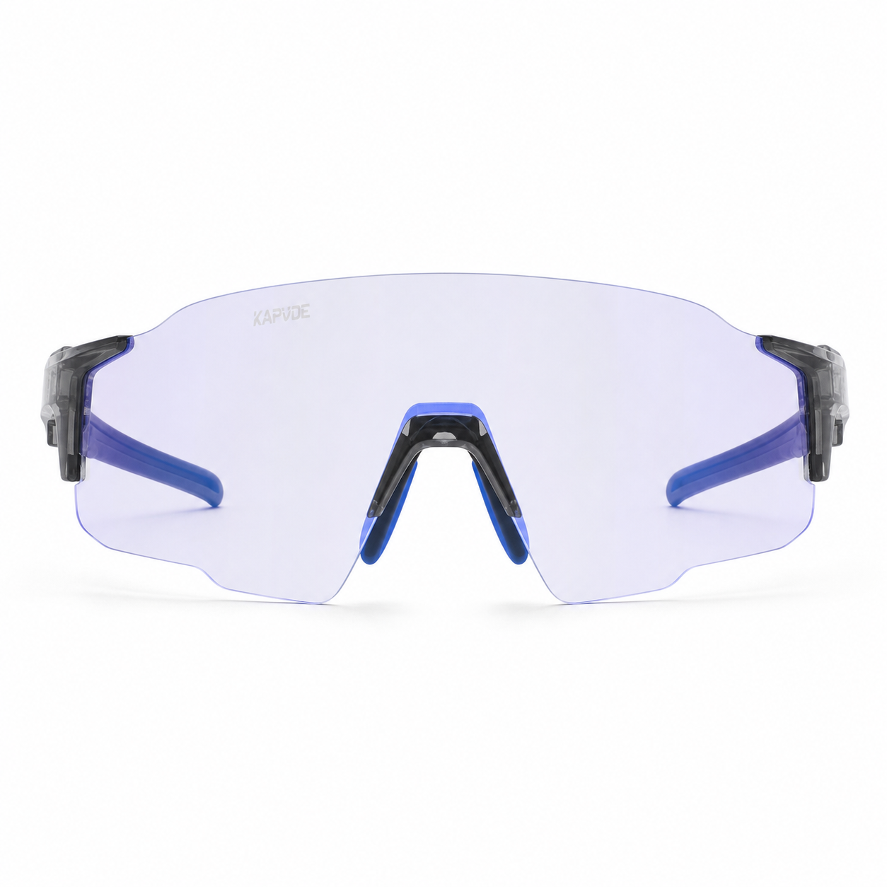 Crystal Black Frame/Photochromic Blue Lens eyewear, clean front product view