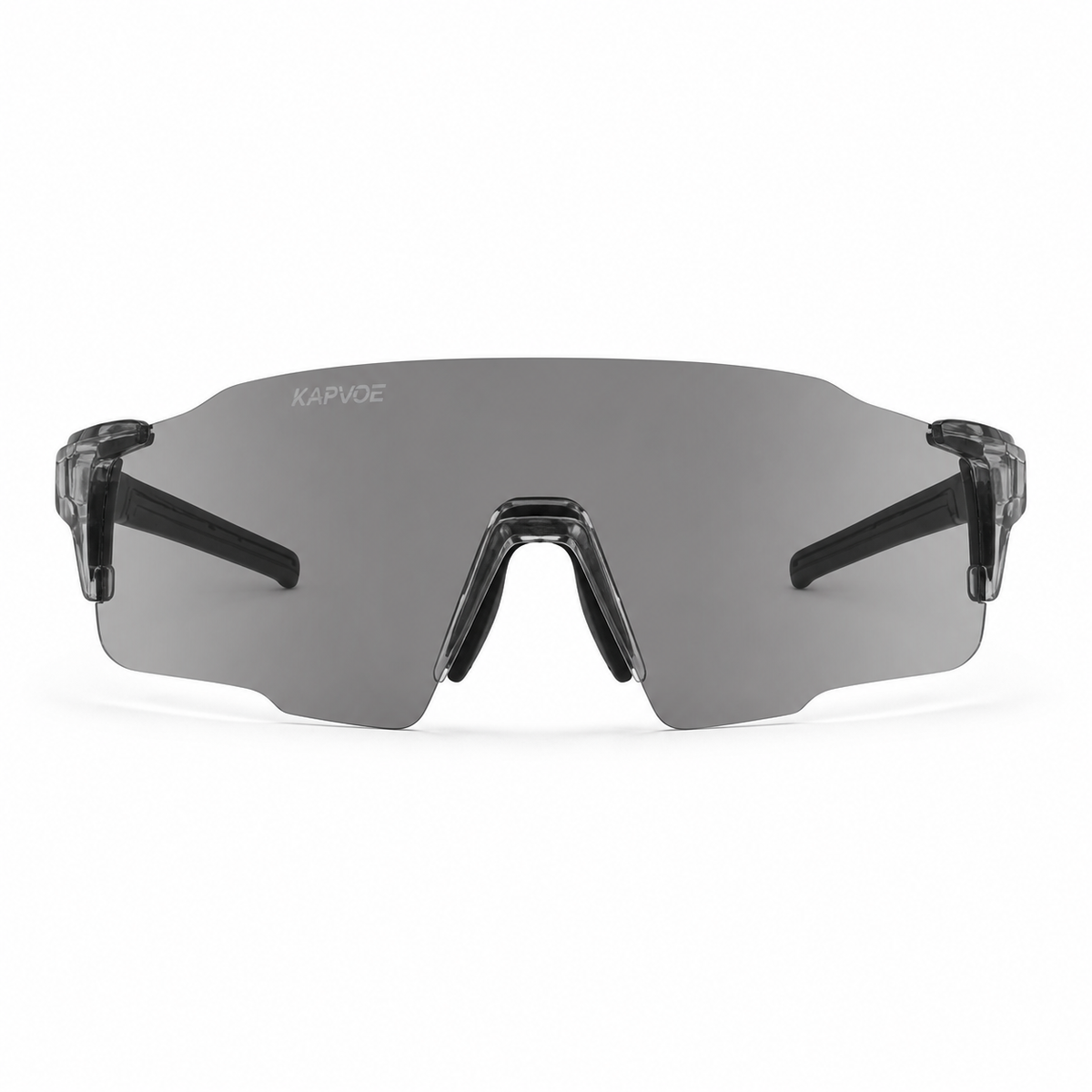 Crystal Black Frame/Photochromic Grey Lens eyewear, clean front product view