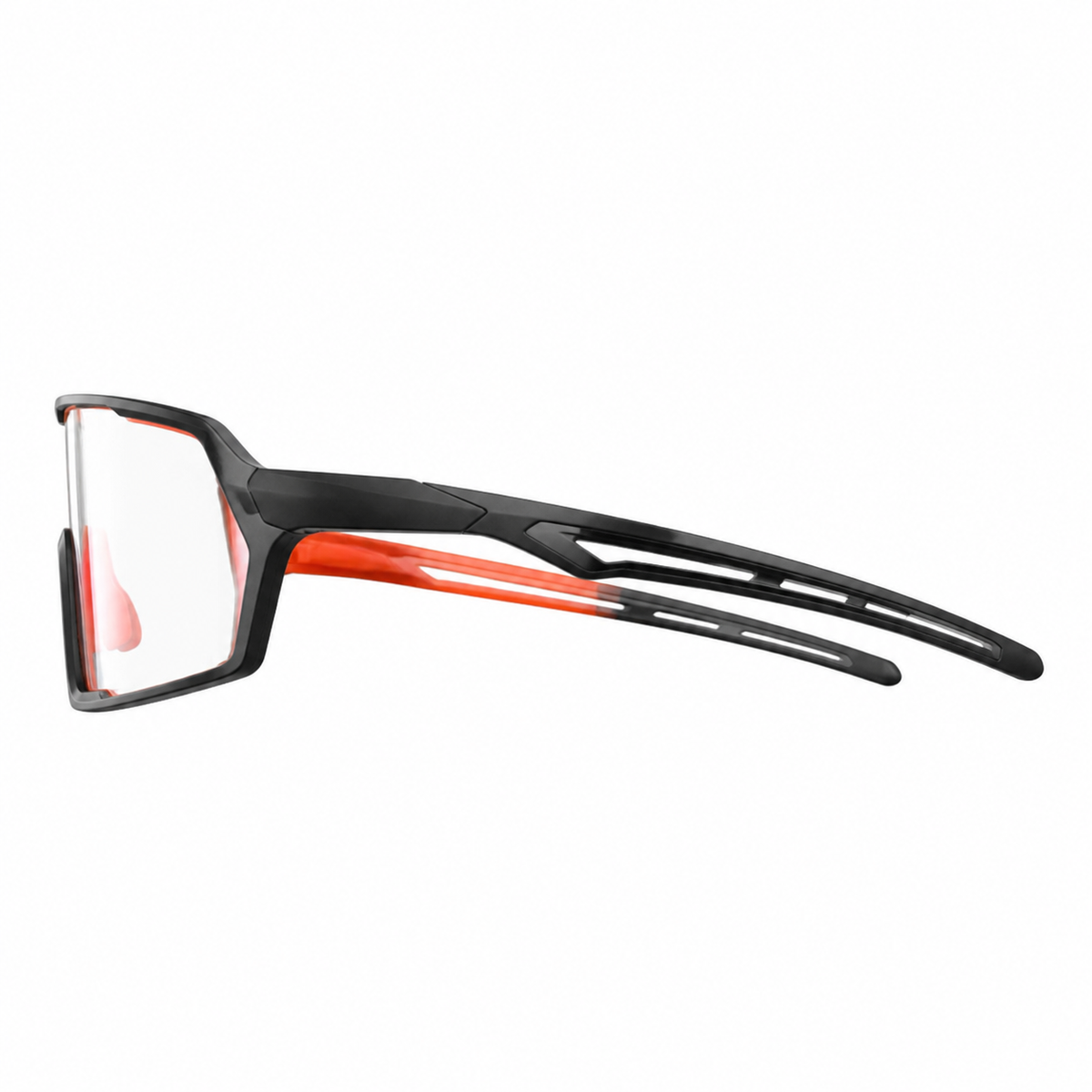 Black Frame/Photochromic Red Lens Protective Windproof Outdoor Sports Glasses, true side-profile product view