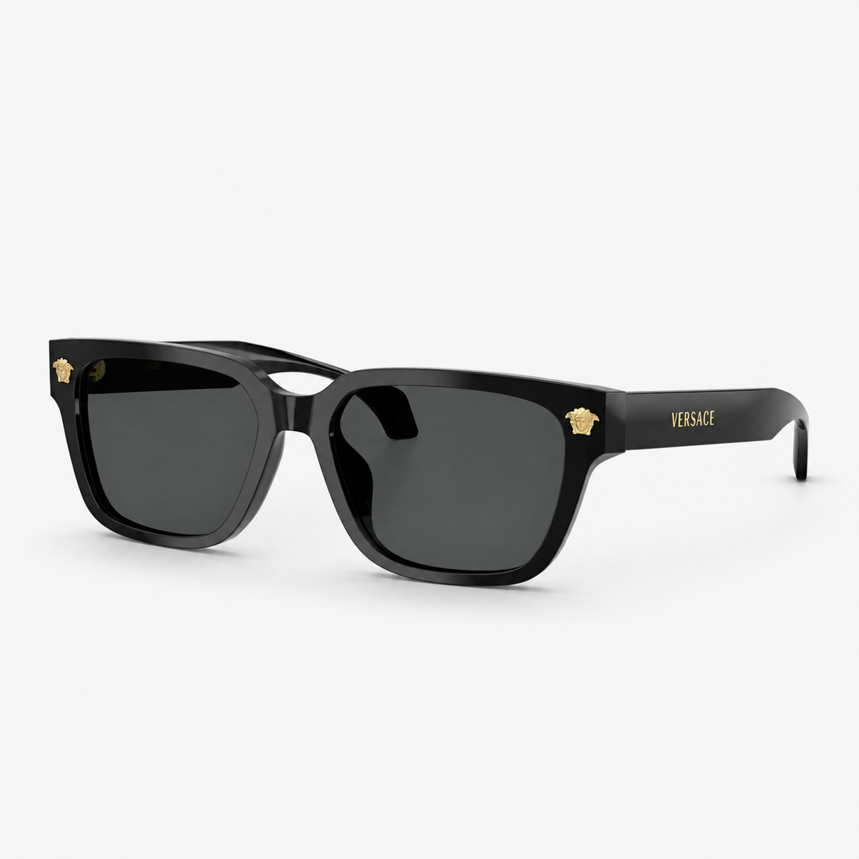 Black Versace O4513D Full-Rim Square UV400 Sunglasses, 45-degree product view