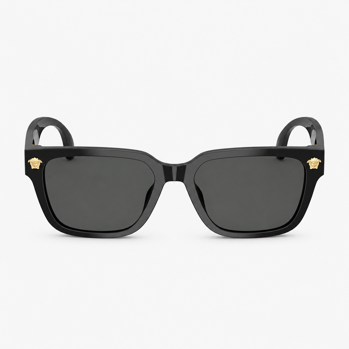 Black Versace O4513D Full-Rim Square UV400 Sunglasses, clean front product view