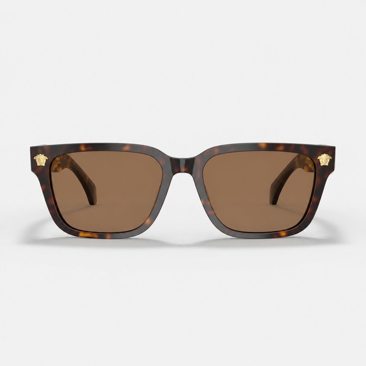 Tortoise Shell Versace O4513D Full-Rim Square UV400 Sunglasses, clean front product view