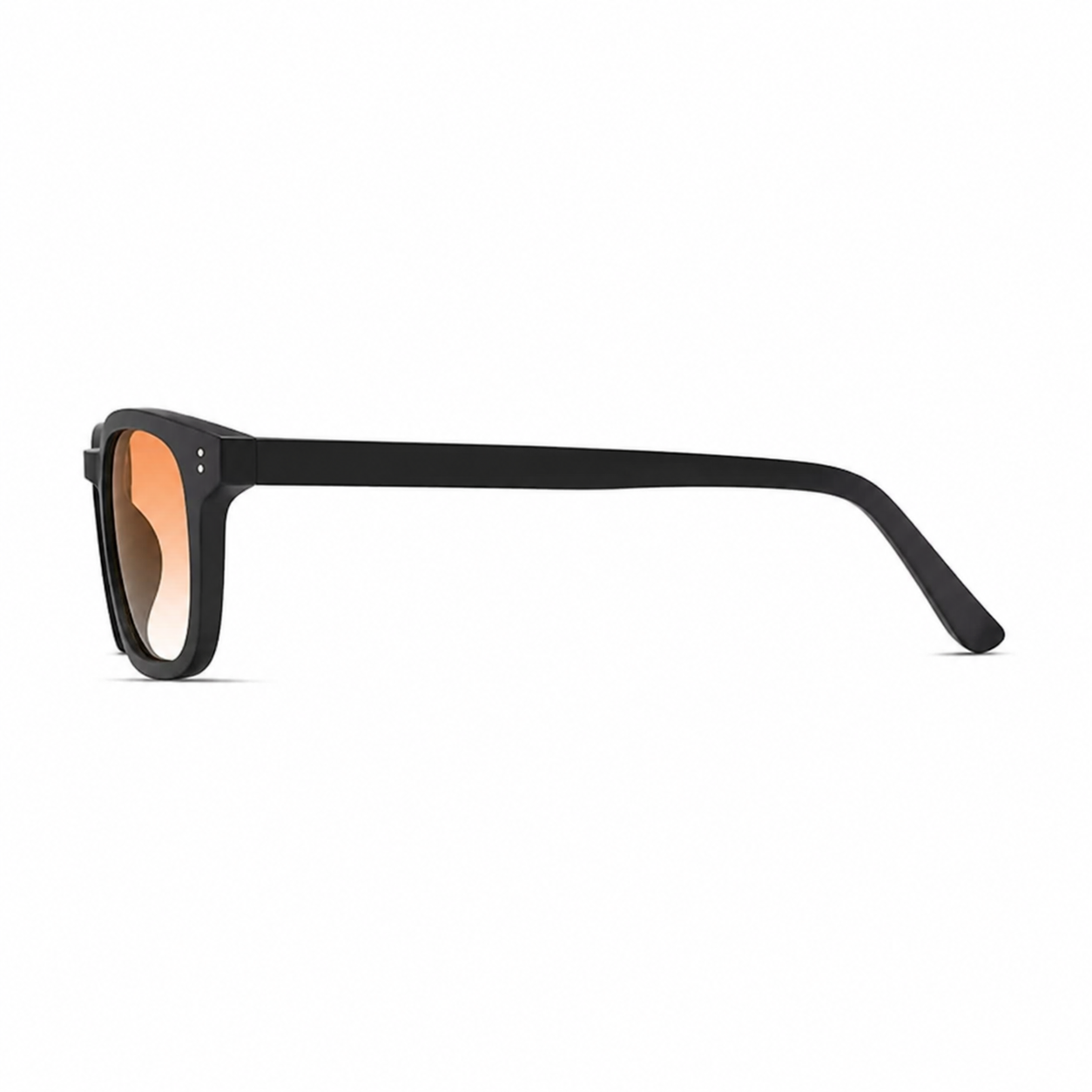 Black Women’s Black Gradient Square Sunglasses, true side-profile product view